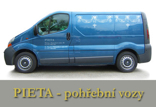 Pohřební vůz pohřební společnosti PIETA s.r.o. z Plzně